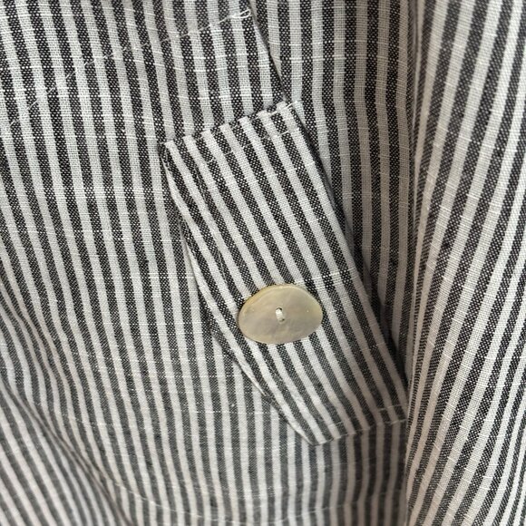 JNY Striped Linen Hoodie - Picture 7 of 9